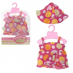 Одежда для пупса: платье "Горох" с панамкой (Маленькое чудо, 872976)